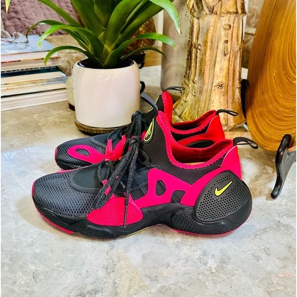 NIKE HUARACHE EDGE GRAY/PINK- VOLT RUNNING SHOES SIZE 10 C19870-001 GS) Nike Huarache Run  main image 4